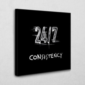 Consistency Icon schwarz 100 x 100 cm