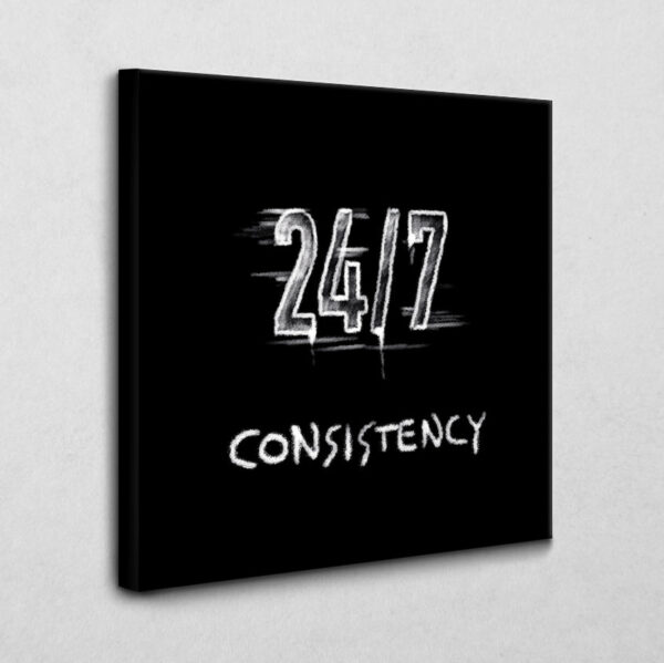 Consistency Icon schwarz 100 x 100 cm