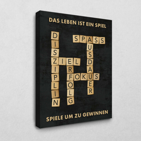 Das Leben ist ein Spiel 120 x 80 cm