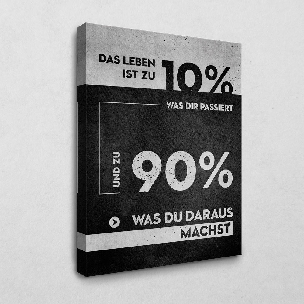Dein Leben bestimmst du 105 x 140 cm 4cm