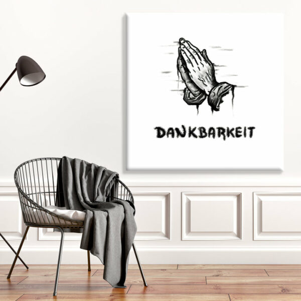 Dankbarkeit Icon weiß 100 x 100 cm