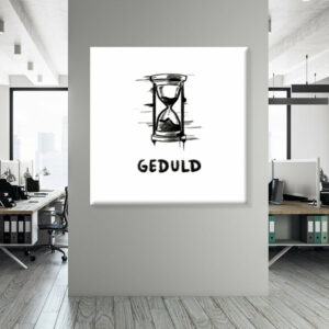 Geduld Icon Deutsch weiß