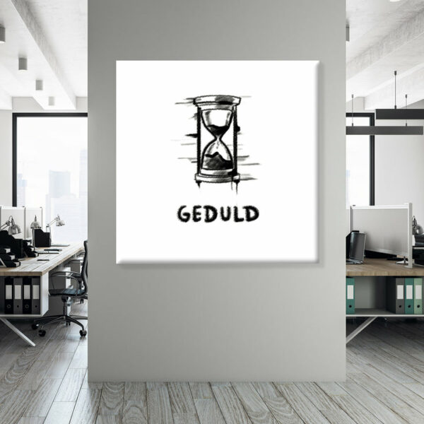 Geduld Icon Deutsch weiß