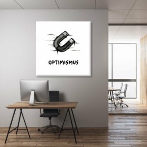 Optimismus Icon Deutsch weiß