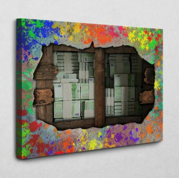 Money Wall (bunt) 140 x 105 cm