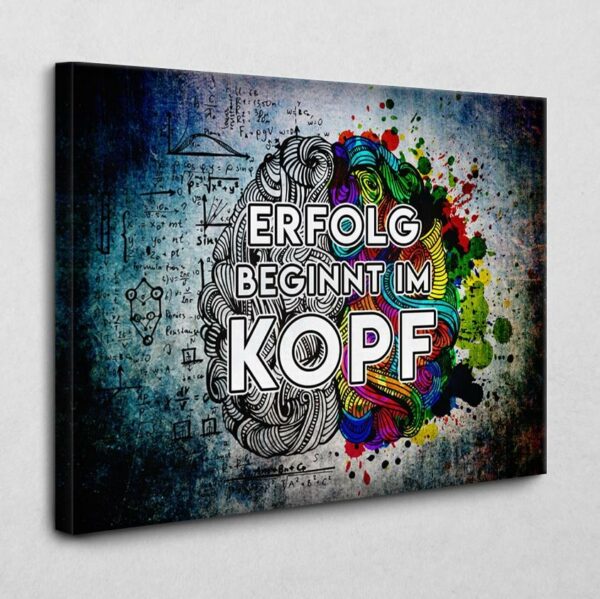 Erfolg beginnt im Kopf 140 x 105 cm 2 cm