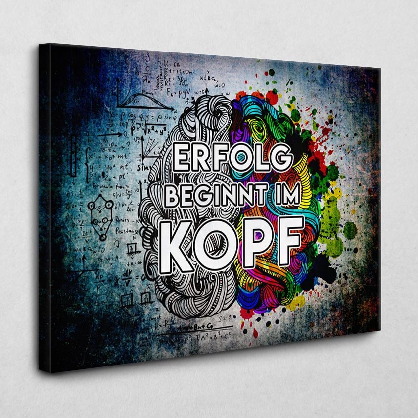 Erfolg beginnt im Kopf 140 x 105 cm 2 cm