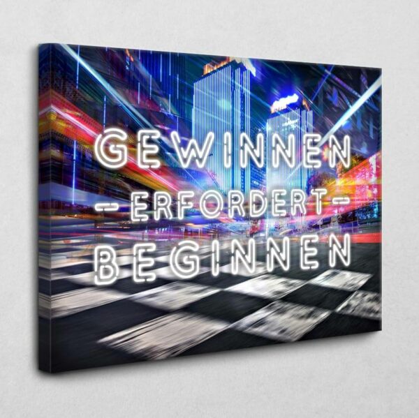 Gewinnen erfordert beginnen 120 x 80 cm