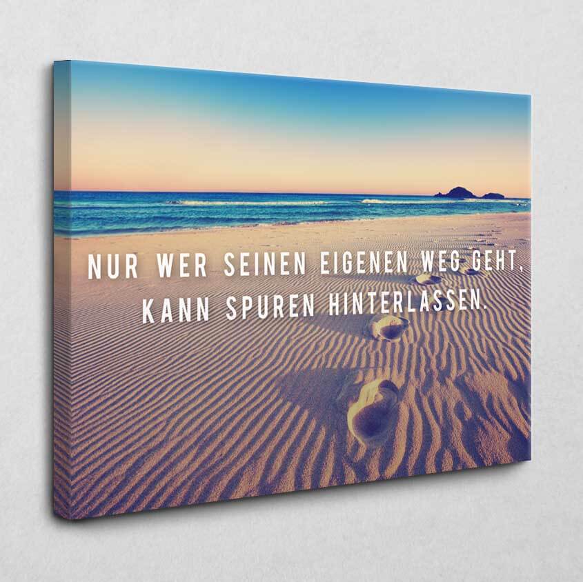 Hinterlasse deine eigenen Spuren 140 x 105 cm 2 cm