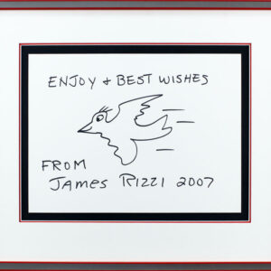 James Rizzi - RIZZI BIRD - original Autogramm mit Zeichnung - UNIKAT