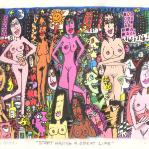 James Rizzi - START HAVING A GREAT LIFE - Original 3D Bild drucksigniert