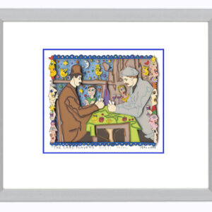 James Rizzi - THE CARD PLAYERS - Original 3D Bild handsigniert