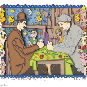 James Rizzi - THE CARD PLAYERS - Original 3D Bild handsigniert