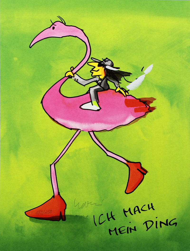 Udo Lindenberg ICH MACH MEIN DING - INGO FLAMINGO - original handsigniert