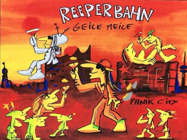 Udo Lindenberg - REEPERBAHN - GEILE MEILE - original Siebdruck