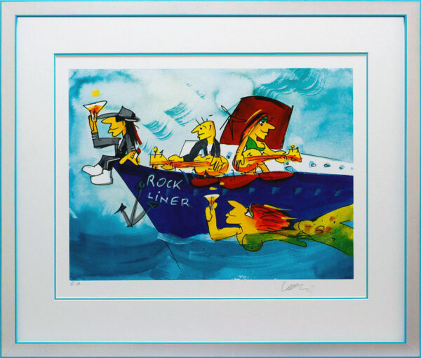 Udo Lindenberg  ROCKLINER -  original Grafik handsigniert