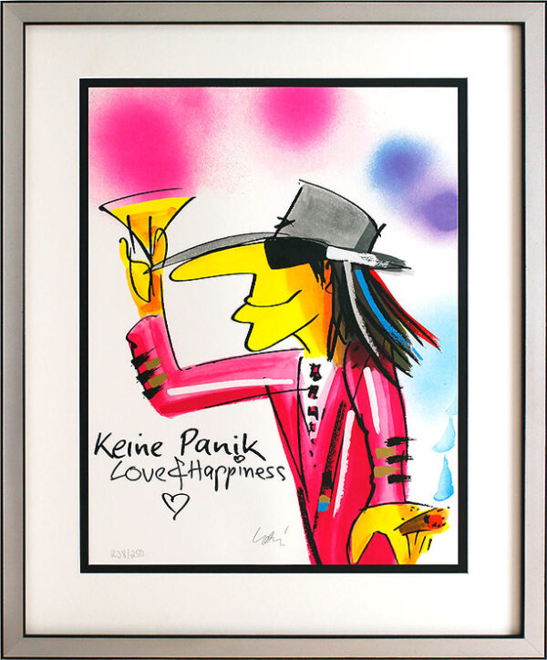 1 Udo Lindenberg KEINE Panik - LOVE & HAPPINESS original HANDBESCHRIFTET!