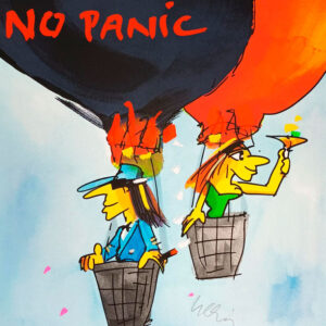 Udo Lindenberg WIR HEBEN AB ! No Panic - original Siebdruck
