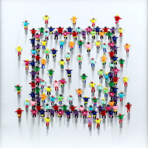 JUAN ALIAGA - ZUSAMMENHALT - 3D-Originalgemälde