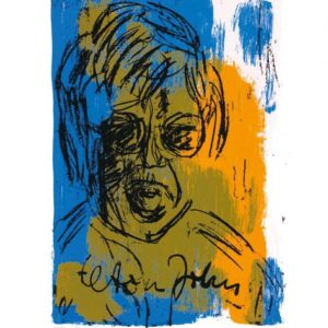 Armin Mueller-Stahl - Elton John - Original Siebdruck - limitiert und handsignie...