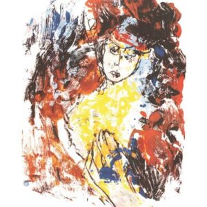 Armin Mueller-Stahl - Frau mit Hut - Original Lithografie - limitiert und handsi...