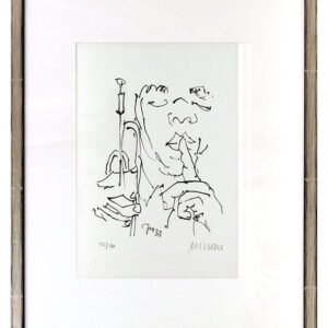Armin Mueller-Stahl - Jazz - Trompeter Original Lithographie - limitiert und han...