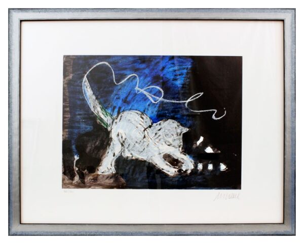 Armin Mueller-Stahl - Spielende Katze - Original Pigmentdruck - limitiert und ha...