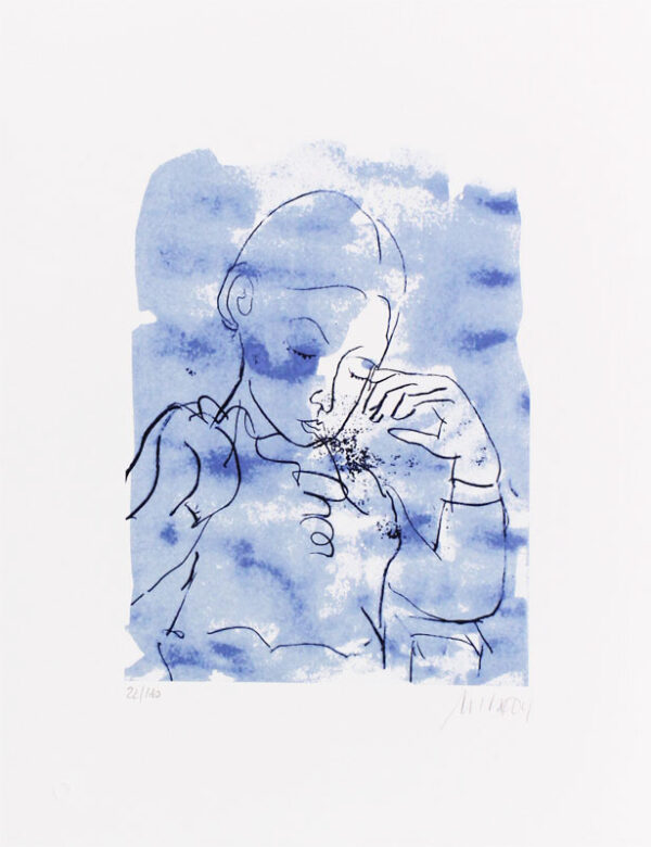 Armin Mueller-Stahl - TRÄUMENDES MÄDCHEN - Original Lithografie - limitiert und ...