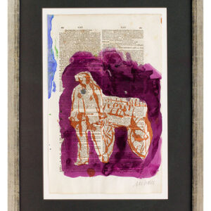 Armin Mueller-Stahl - WORT UND BILD - BEI DER ERNTE - original gemalt - HANDSIGN...