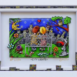 Branko - CITY LIGHTS - Original 3D Bild handsigniert