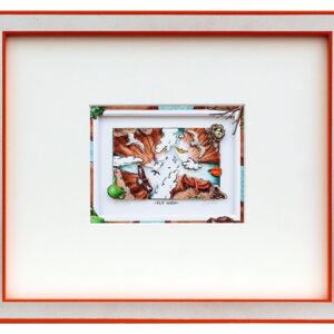 Branko - FLY HIGH - Original 3D Bild handsigniert-silber-orange