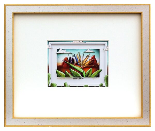 Branko - GRAN CANARIA - Original 3D Bild handsigniert-silber-gold
