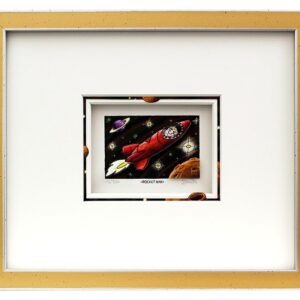 Branko - ROCKET MAN - Original 3D Bild handsigniert-gold-silber