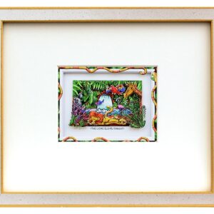 Branko - THE LION SLEEPS TONIGHT - Original 3D Bild handsigniert-silber-gold