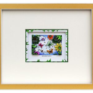 Branko - WATCHING THE SKY - Original 3D Bild handsigniert-gold-silber