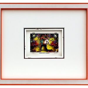 Branko - WHEN MOTSI DANCES - Original 3D Bild handsigniert-silber-orange
