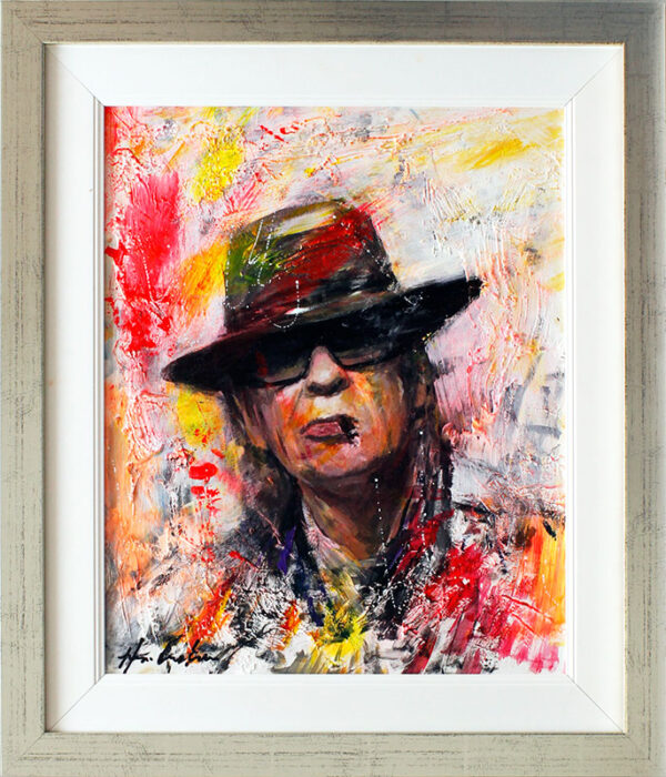 Christian Henze - UDO LINDENBERG - ZIGARRENPAUSE II - original Gemälde auf Leinw...