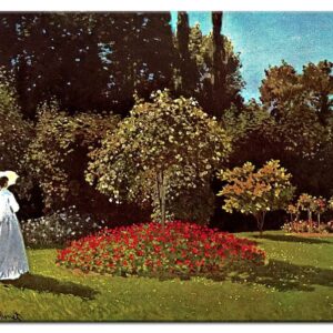 Claude Monet Bilder - Frau im Garten-90 x 110 cm