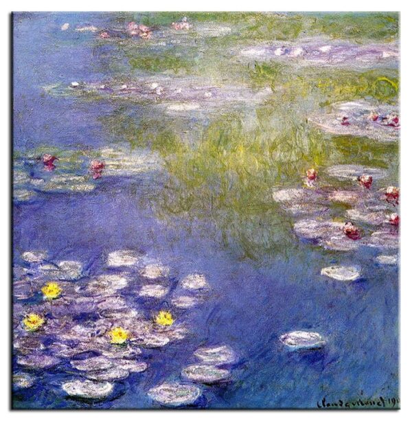 Claude Monet Bilder - Seerosen in Giverny-100 x 100 cm