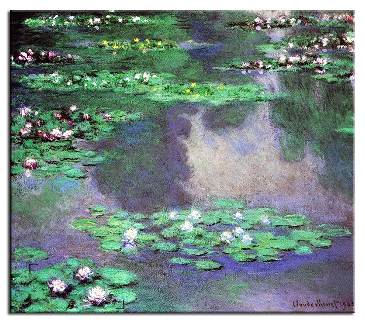 Claude Monet Bilder - Seerosen - Wasserlandschaft-50 x 60 cm