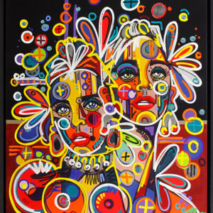 David Tollmann - GUERREROS - original handbemalter PIGMENTDRUCK auf Leinwand mit...