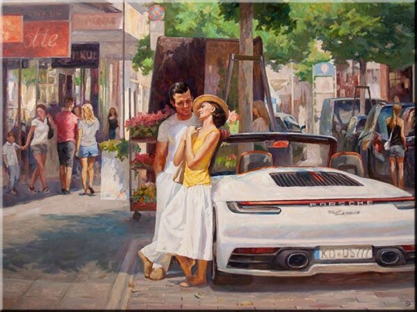 Diego Santos - Amüsantes Gespräch-90 x 120 cm