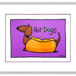 Ed Heck - HOT DOGS - original PIGMENTGRAFIK