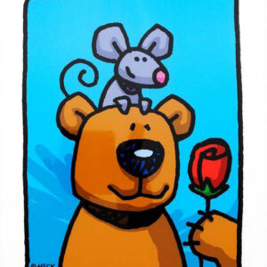 Ed Heck - ROSE BUDDIES - original PIGMENTGRAFIK