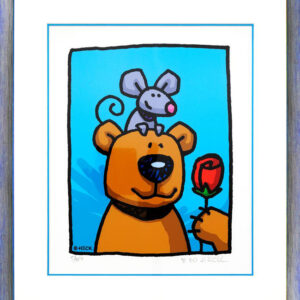 Ed Heck - ROSE BUDDIES - original PIGMENTGRAFIK