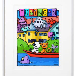 Ed Heck - TÜBINGEN - original PIGMENTGRAFIK