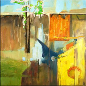 modernes Leinwandbild - Frühling von A. Baecker-60 x 60 cm