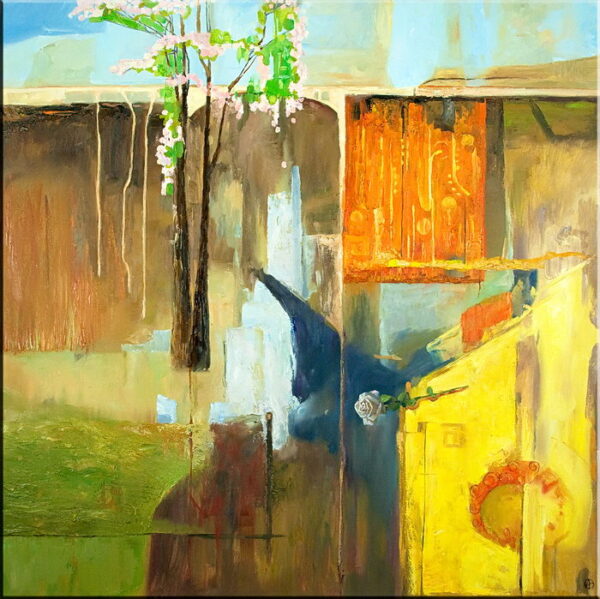 modernes Leinwandbild - Frühling von A. Baecker-60 x 60 cm