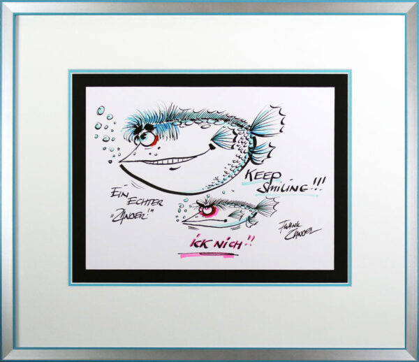 Frank Zander - KEEP SMILING - Handgemaltes Original Aquarell