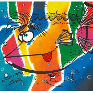 Frank Zander KUNTERBUNTER ZANDER - original Grafik handsigniert